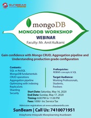 MongoDB webinar | MongoDB Online classes | SunBeam