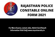 Rajasthan Police Constable Online Form 2021