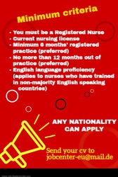 Europe CROATIA VISA job for registered nurse