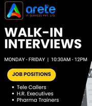 Arete walk-in-interviews live now! 